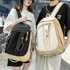 Large Capacity Women's Backpack Bag for Students, Panelled Female Backbags