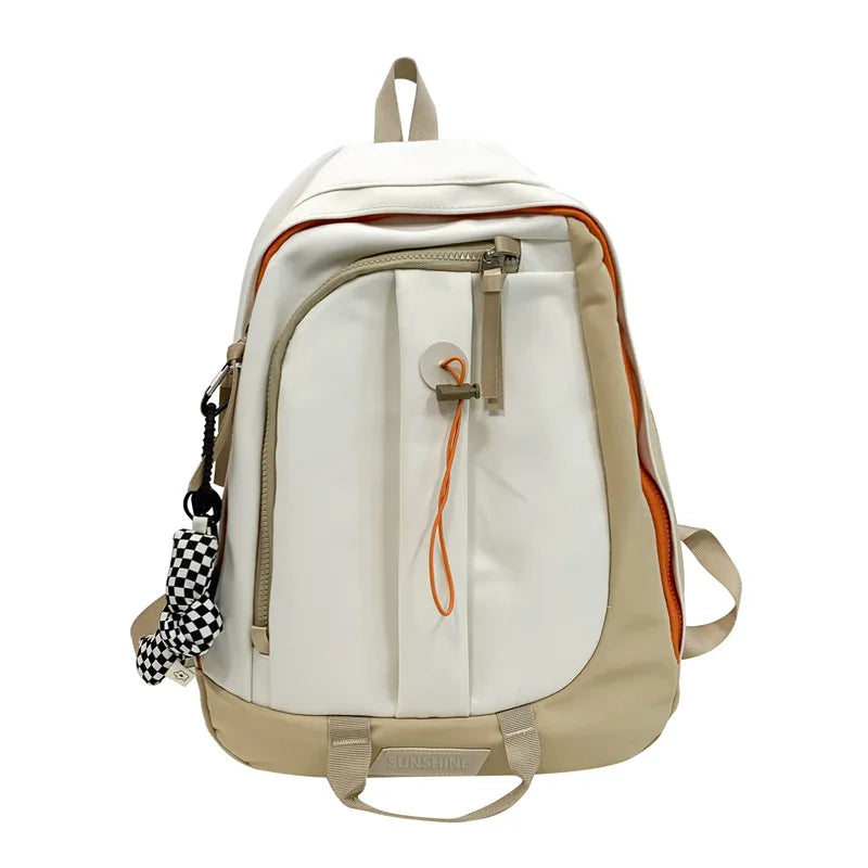 Large Capacity Women's Backpack Bag for Students, Panelled Female Backbags