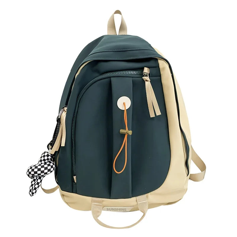 Large Capacity Women's Backpack Bag for Students, Panelled Female Backbags