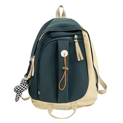 Large Capacity Women's Backpack Bag for Students, Panelled Female Backbags