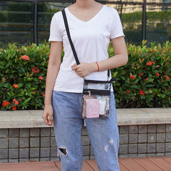 Stadium Approved Transparent Clear Crossbody Bag