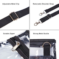 Stadium Approved Transparent Clear Crossbody Bag