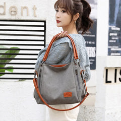 Cross-Slung Canvas Shoulder Bag for Students and Ladies