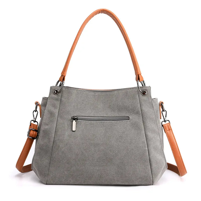 Cross-Slung Canvas Shoulder Bag for Students and Ladies