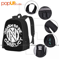 Anarcho Disarm Or Die Backpack Large Capacity