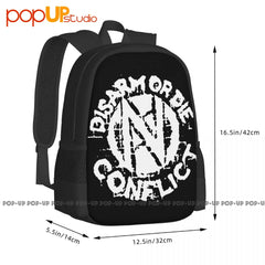 Conflict Band Hardcore Punk Rock Ska Anarcho Disarm Or Die Backpack