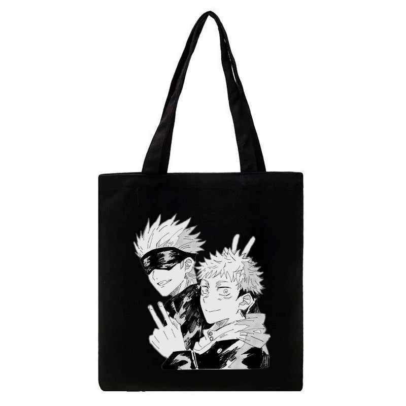 Japanese Anime Women Canvas Bag Harajuku Gothic Large Capacity Shopper Bag