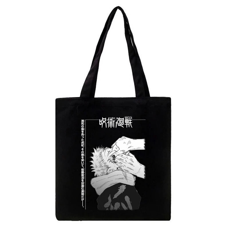 Japanese Anime Women Canvas Bag Harajuku Gothic Large Capacity Shopper Bag