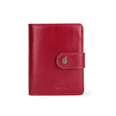 Contact's Leather Wallet Women Zipper Purses Lady Wallets for Girls Money Bag