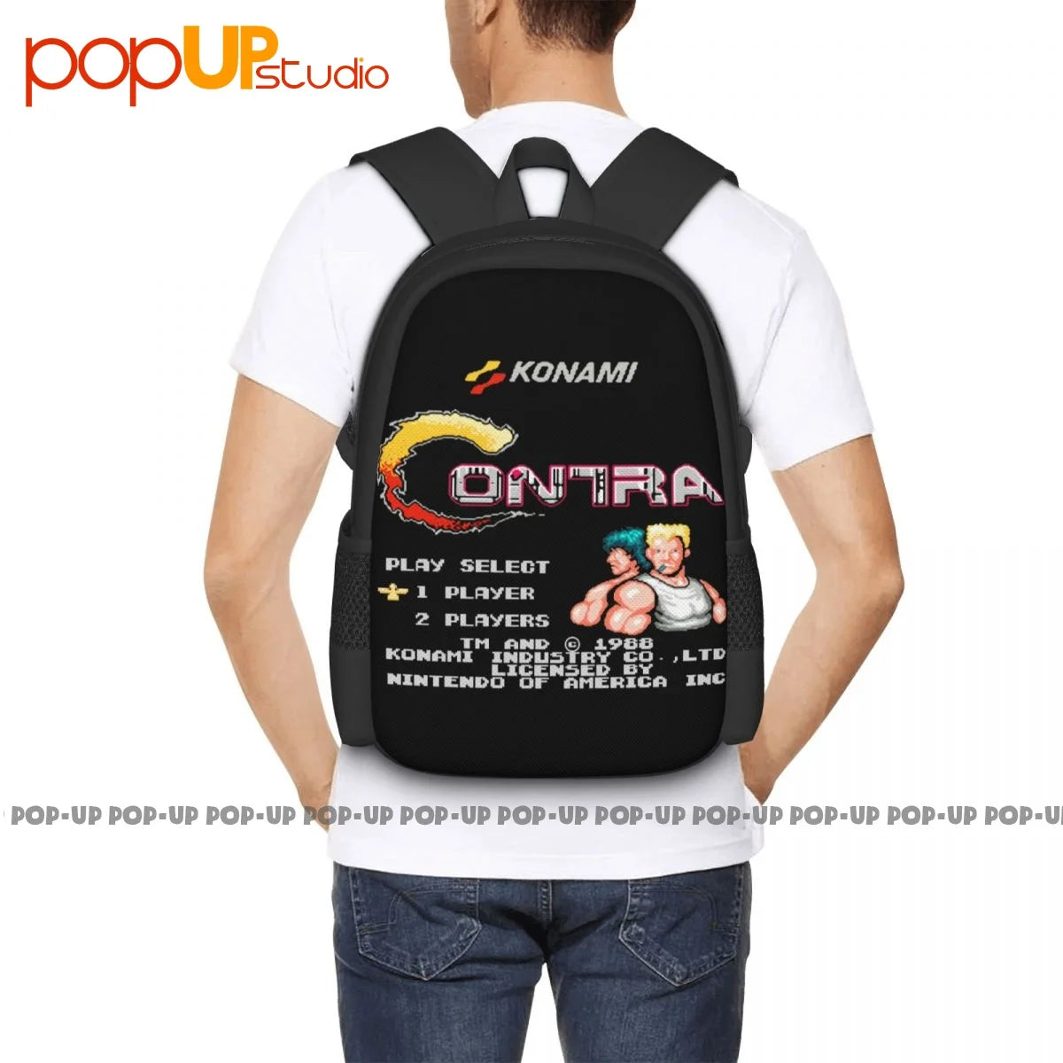 Contra Nes Arcade Famicom Nes Backpack Large Capacity