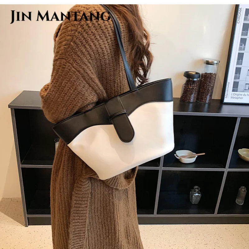 Top Handle Pu Leather Shoulder Crossbody Bag for Women