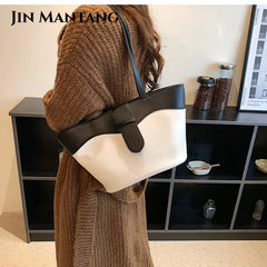 Top Handle Pu Leather Shoulder Crossbody Bag for Women