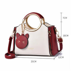 Leather Crossbody Messenger Bag Women Handbags High Shoulder Bag