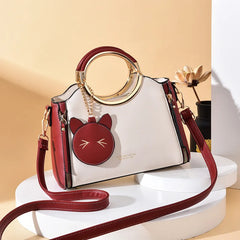 Leather Crossbody Messenger Bag Women Handbags High Shoulder Bag