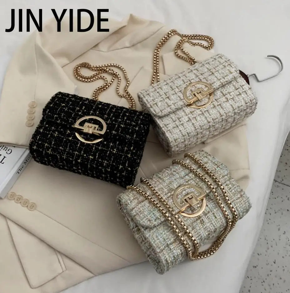 Winter Flap Armpit Bag Woolen Women's Handbag Chain Shoulder Messenger