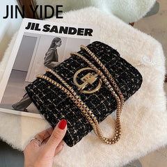 Winter Flap Armpit Bag Woolen Women's Handbag Chain Shoulder Messenger