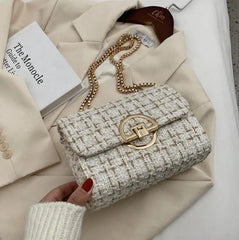Winter Flap Armpit Bag Woolen Women's Handbag Chain Shoulder Messenger