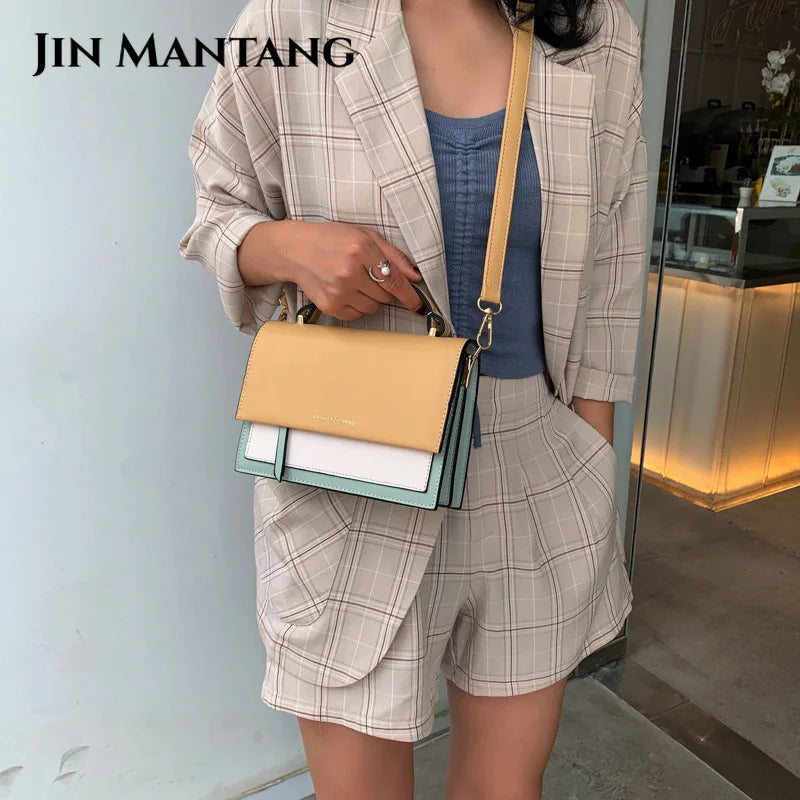Leather Crossbody Bag Women Shoulder Messenger Bag