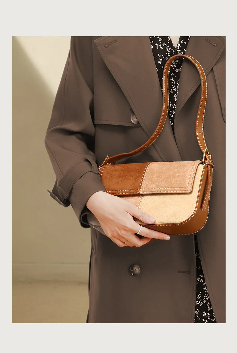 Matte Leather Women Shoulder Bag Underarm Purse Handbag Messenger Bag