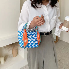 Women Woven Basket Handbag Summer Beach Shoulder Bag