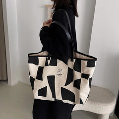 Canvas Tote Bags Large-Capacity Shopper Shoulder Bags