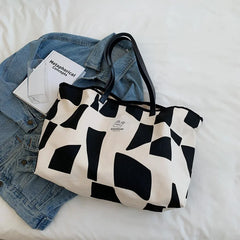 Canvas Tote Bags Large-Capacity Shopper Shoulder Bags