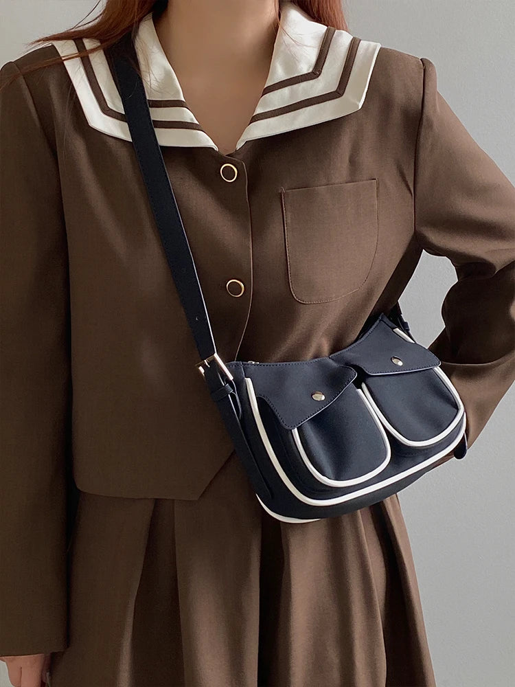 Matte Leather Women's Shoulder Bag Crossbody Purses