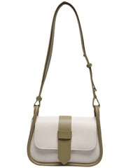 Contrast Bag Women Underarm Shoulder Crossbody Handbag Pu Leather