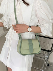 Contrast Bag Women Underarm Shoulder Crossbody Handbag Pu Leather
