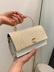 Straw Flap Women's Crossbody Bag Beach Shoulder Small Handbag