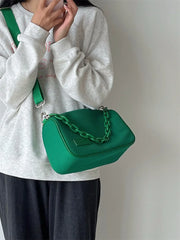 Vintage Chain Women Rose Underarm Bag Hand Woven Belt Female Shoulder Bags