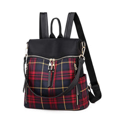 Plaid Light Women's Backpack Travel Bag