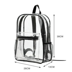 Unisex Backpack Transparent Organizer PVC Lightweight School Bag