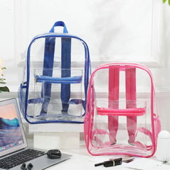 Unisex Backpack Transparent Organizer PVC Lightweight School Bag