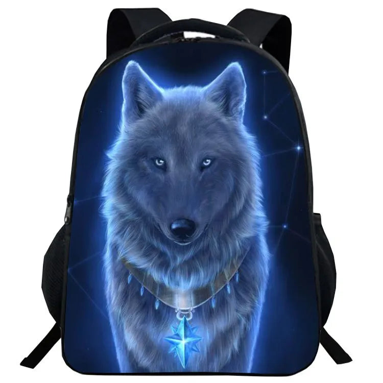 Wolf Backpack School Bags for Teenager Kids Book Bag