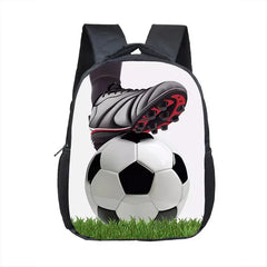 Kids Basketball/Football Print Backpack, 12 Inch Mini Toddler School Bag