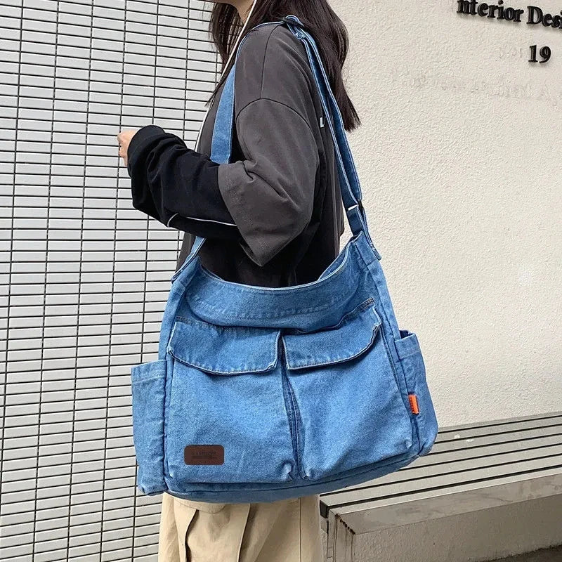 Vintage Denim Bag Women's Handbags Shoulder Bags Shopping Bag