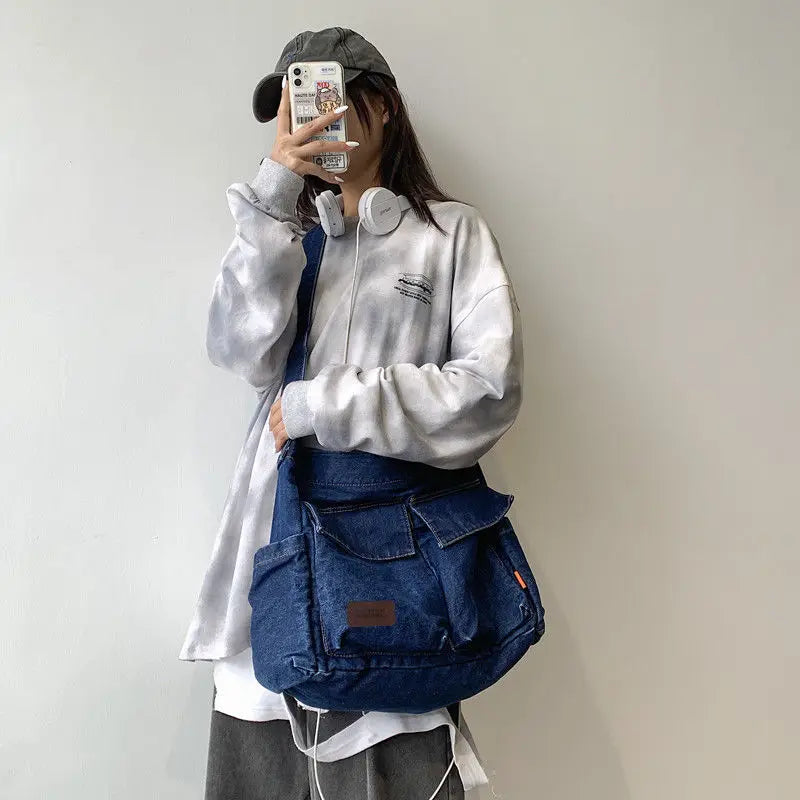 Vintage Denim Bag Women's Handbags Shoulder Bags Shopping Bag