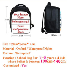 Kids Soccer Print Backpack for School