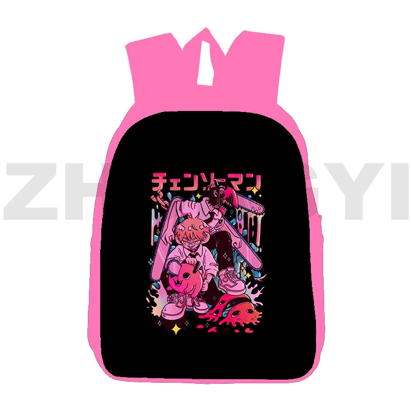 Anime Chainsaw Man 3D Backpack Harajuku Japanese Bag 16 Inch School Back Pack