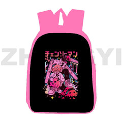 Anime Chainsaw Man 3D Backpack Harajuku Japanese Bag 16 Inch School Back Pack