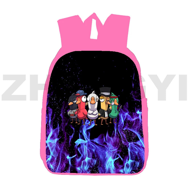 Girls Goose Goose Duck 3D Backpacks Lady Laptop Backpack