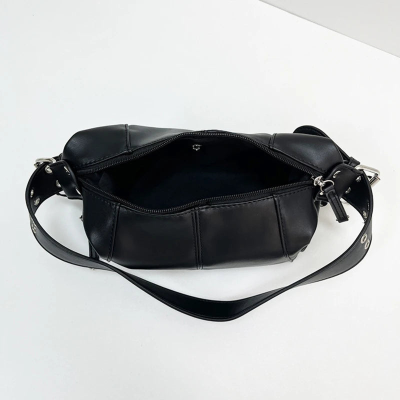 Women's Small PU Leather Shoulder Bag Underarm Hobo