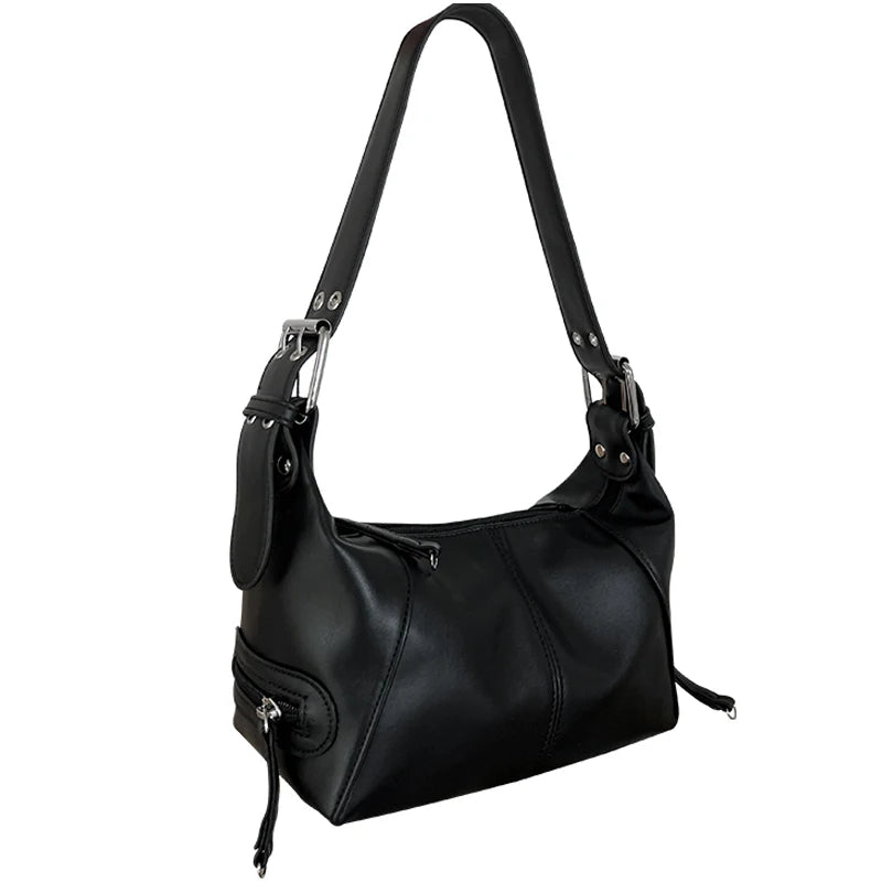Girls Hobos Small Shoulder Bags Soft PU Leather Women's Underarm Bag
