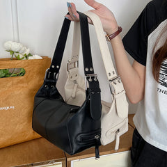 Girls Hobos Small Shoulder Bags Soft PU Leather Women's Underarm Bag