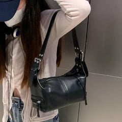 Women's Small PU Leather Shoulder Bag Underarm Hobo