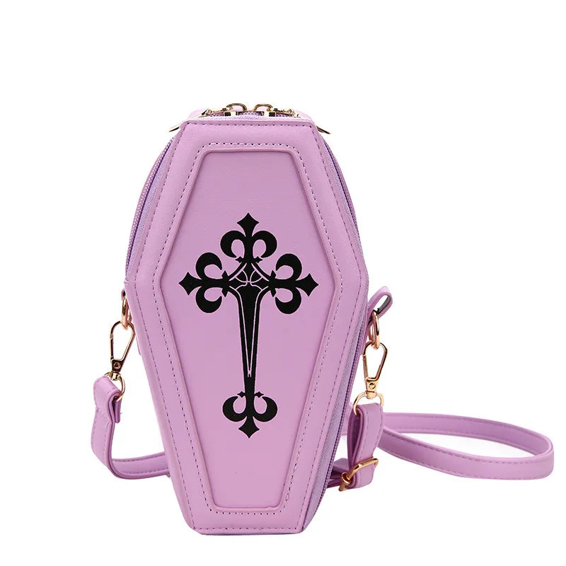 Gothic Coffin Cross Shoulder Bag Messenger Bag Cosplay