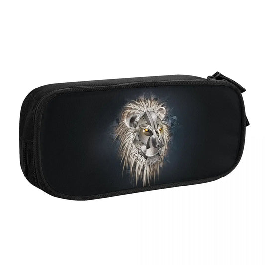 Lion Pen Box Student School Anime Zipper Pen Bag Child Stationery Bag Gift