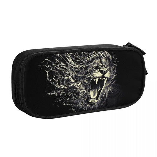 Lion Pen Box Student School Anime Zipper Pen Bag Stationery Gift