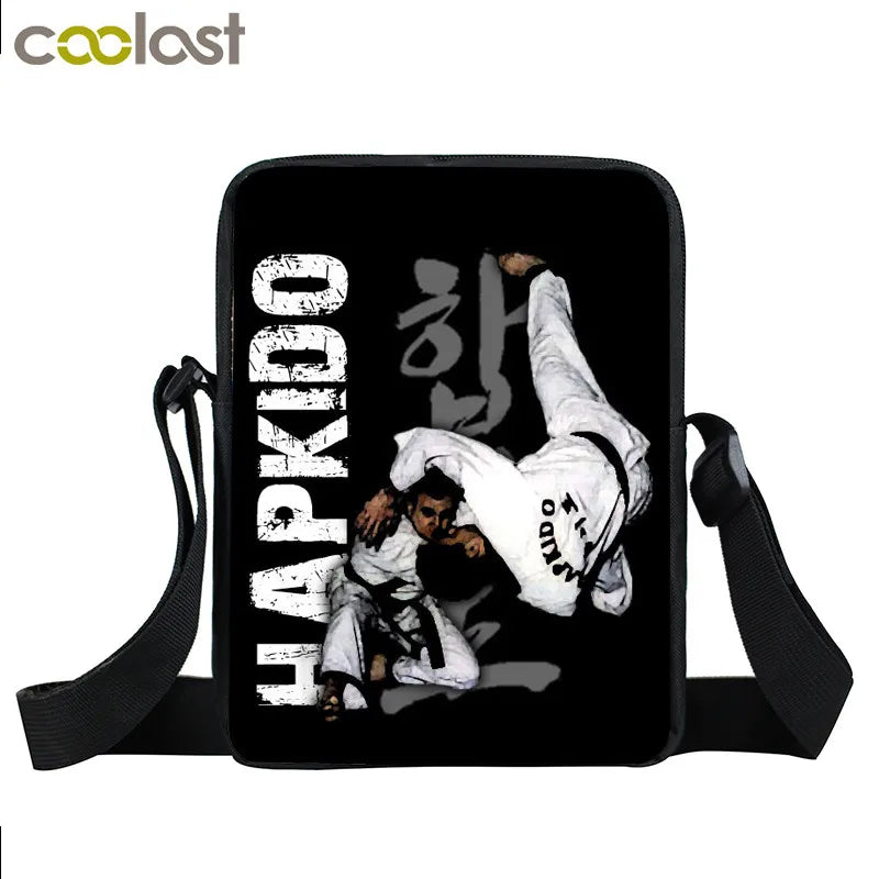 Judo Taekwondo Karate Aikido Messenger Bag Women Handbag Canvas Crossbody Bags